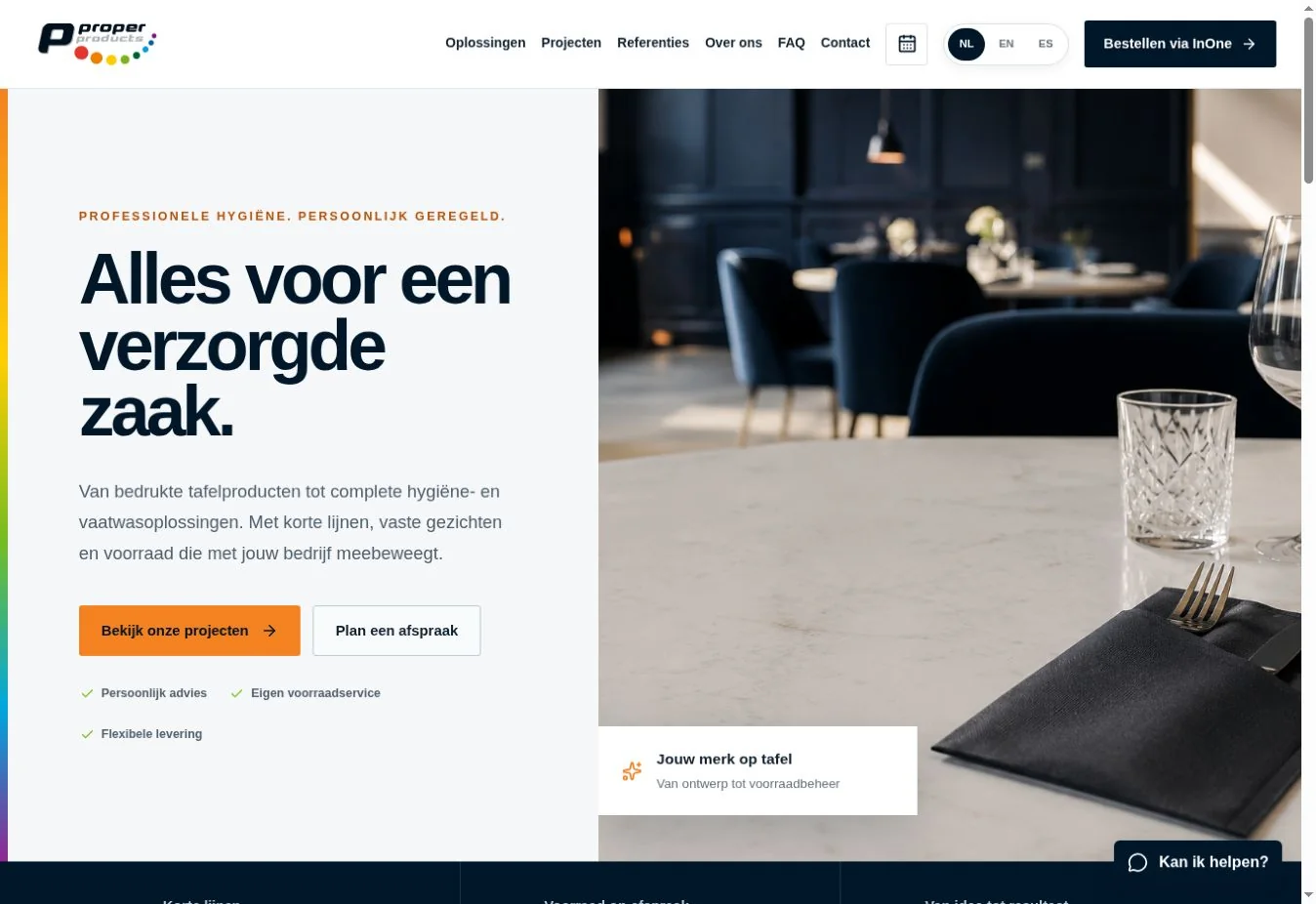 Proper Products website